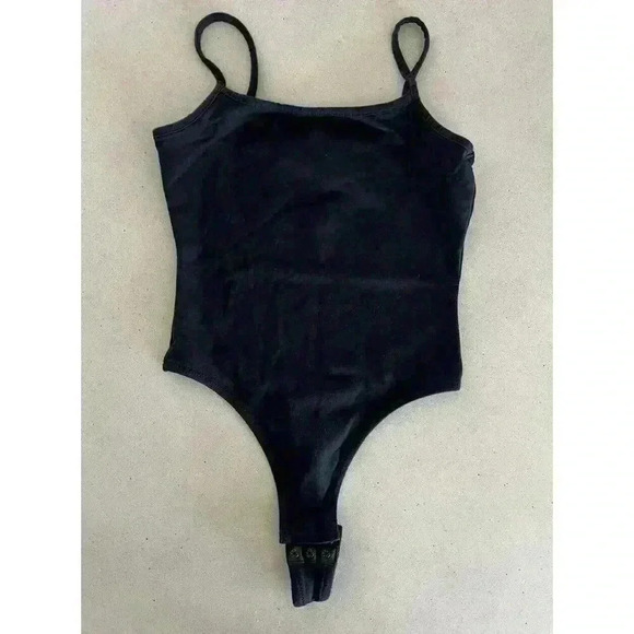 Madewell Cami Thong Bodysuit Women's Extra Small Black XS One Piece - Picture 1 of 3
